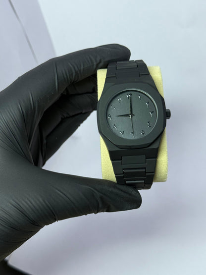 Black Arabic Aura watch by(B4aura store signature product)